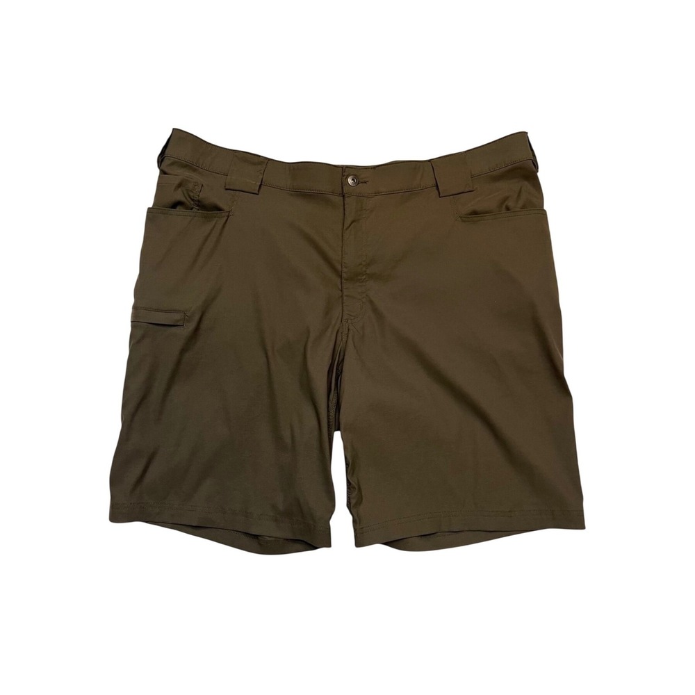 Duluth Trading Flex Dry Army Green Relaxed Fit Cargo Hiking Shorts Men's Size 46